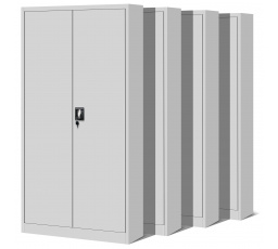 4 db-os irodai fém iratszekrény JAN, 900 x 1850 x 400 mm, szürke