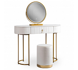 Toaletka SARAH Biała/Złota