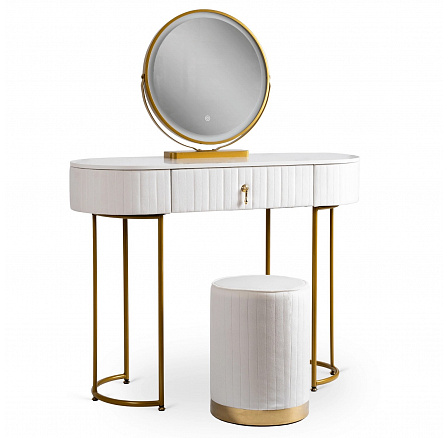 Toaletka SARAH Biała/Złota