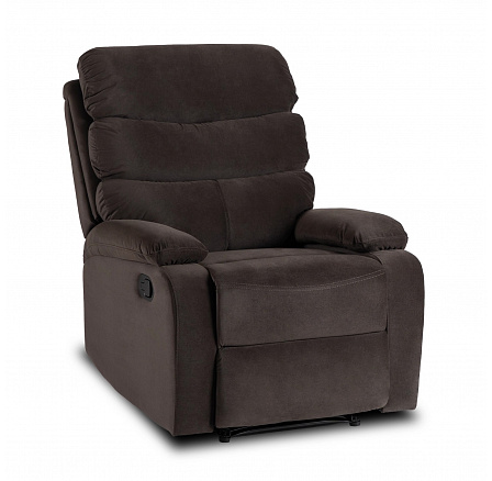 Fotel Rozkładany KOBE Brązowy Welurowy