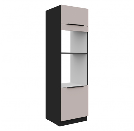 Kuchyňská skříň ARONA - 60 DPM-210 2F, Černá mat/Kašmír