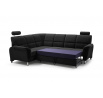 Rohová sedací souprava DIANA, Velva Black, Pravá