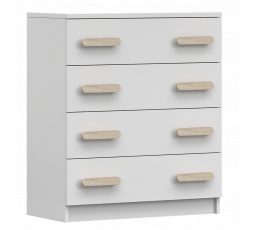 Komód 4S SMYK I - 02, Fehér Matt/Sonoma