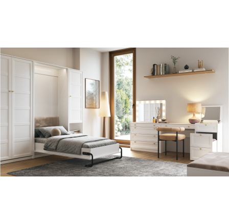 Összecsukható ágy REL PT90, Fehér/Arany