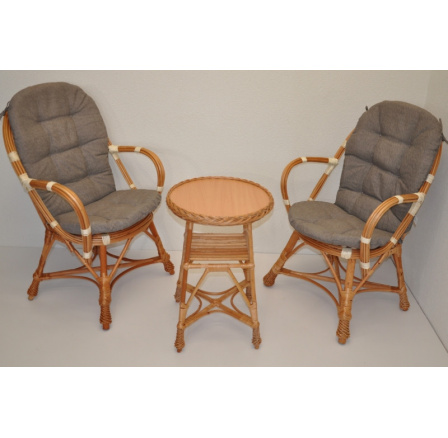 Sedací souprava Dian s područkami - polstry šedý melír