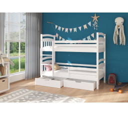 Kétszemélyes emeletes ágy ADA 180x80 Fehér