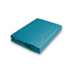 Napínací saténové prostěradlo petrolové 120x200