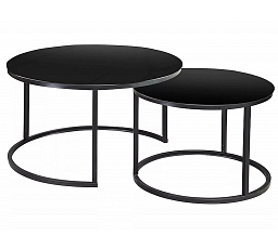 ATLANTA D konferencia asztal - 2 asztalos szett, fekete/fekete matt