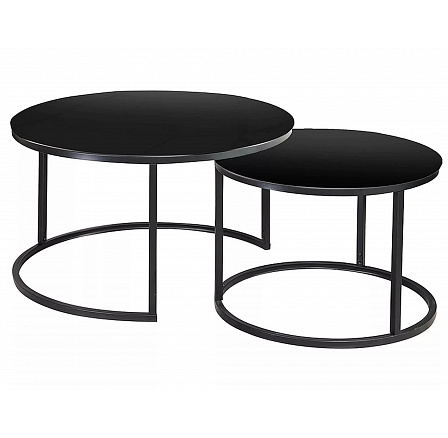 ATLANTA D konferencia asztal - 2 asztalos szett, fekete/fekete matt