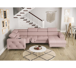 NAROŻNIK ORION MAX III RELAX Z FUNKCJĄ SPANIA 165x320x190 CM - Odcienie różu , lewa