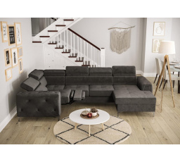 NAROŻNIK ORION MAX III RELAX Z FUNKCJĄ SPANIA 165x320x190 CM - Odcienie szarości , lewa