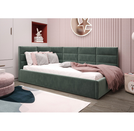 ŁÓŻKO ZAZU - Odcienie turkusu- T72 , Strona lewa