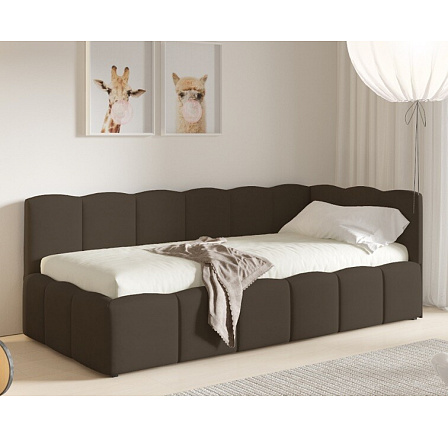 TUNIS ágy 200 x 120, alacsony oldalfal, Velutto 6, jobb oldali TUNIS ágy 200 x 120, alacsony oldalfal, Velutto 6, jobb oldali