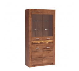 INDIANAPOLIS I3 vitrinszekrény Világos kőris