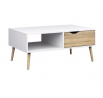 Konferenční stolek RETRO 384, Bílá/Dub