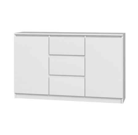 Komoda TOPA 2D3S 120, BÍLÁ