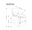 Elektromosan állítható MARONI fotel, Bézs