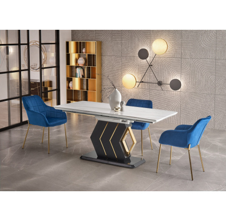 Étkezőasztal VINCENZO, fehér márvány