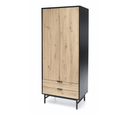 MURANO S-1 ruhásszekrény, Artisan Tölgy/Fekete