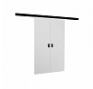 Kétszárnyú tolóajtó falra TOPPO 120 Fehér+Fekete