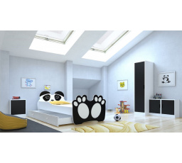 Ágy matraccal és fiókkal BEAR BLACK 160x80 Fekete