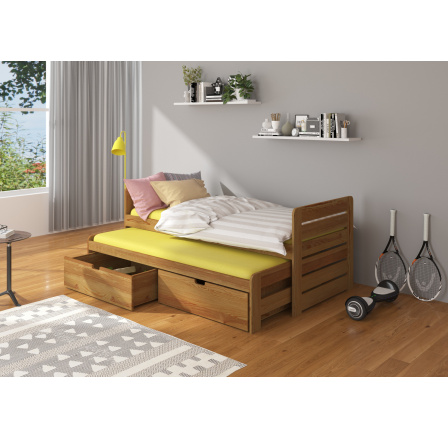 TOMI franciaágy 180x80 Tölgy