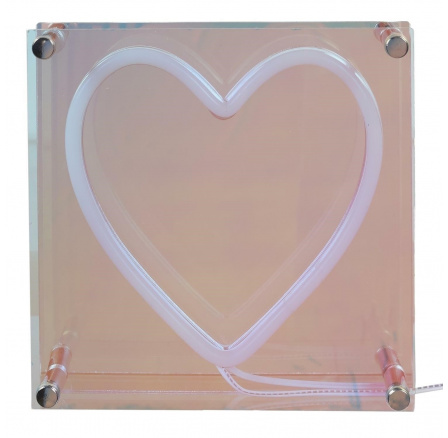 LED lámpa Szív neon hatással