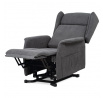 Polohovací křeslo, elektrické kabelové ovládání, šedá, látka, TV-1190 GREY2