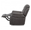 Polohovací křeslo, šedá, látka, TV-4086 GREY
