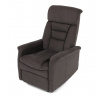Polohovací křeslo, elektrické zabudované ovládání, hnědá, látka, TV-925 BR2