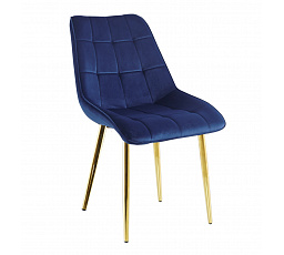 Velvet szék kék / arany lábak J262-1
