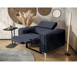 FOTEL ORION RELAX SKÓRA NATURALNA - Skóra granatowa