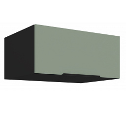 Horní skříňka ARIA - 80 NAGU-36 1F, Černá/Aquamarine