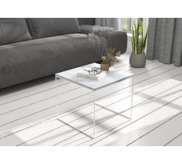 ELENA dohányzóasztal 50x50 Fehér+Beton