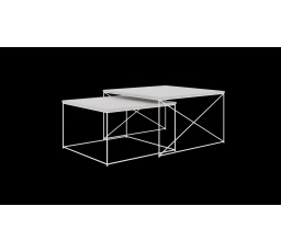 Licco 2 az 1-ben dohányzóasztal Fehér+Beton