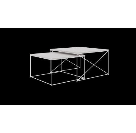 Licco 2 az 1-ben dohányzóasztal Fehér+Beton