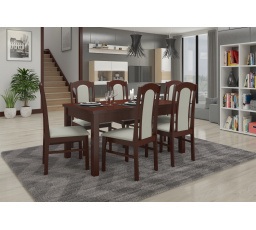 RODOS 53 Asztal és szék készlet Sötét dió