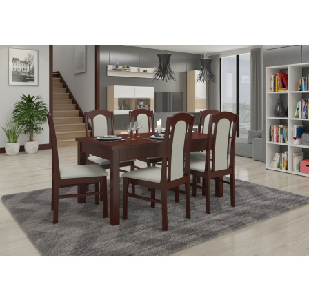 RODOS 53 Asztal és szék készlet Sötét dió