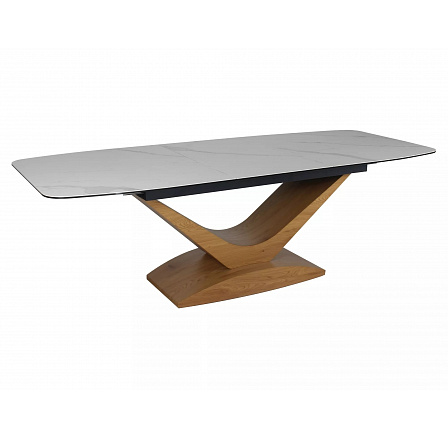 DOLCE étkezőasztal, Tölgy/ Fehér MAT