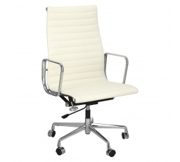 Irodai szék CH1191T fehér bőr/króm