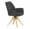 Jídelní židle, černá, látka, HC-539 BK3