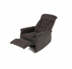 Polohovací křeslo, elektrické zabudované ovládání, hnědá, látka, TV-925 BR2