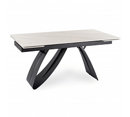 Stół DEVON Ceramiczny Rozkładany 160-220 cm Biały Marmur/Czarny