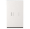 3D OMEGA II - 19 Gardróbszekrény, Szürke/Fehér