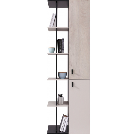 PLANET- PL5 polc, fekete+tölgy+bézs