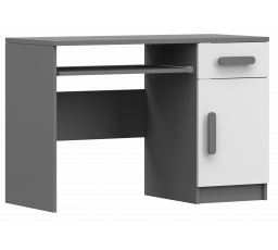 SMYK II - 08 íróasztal, Szürke/Fehér/Szürke