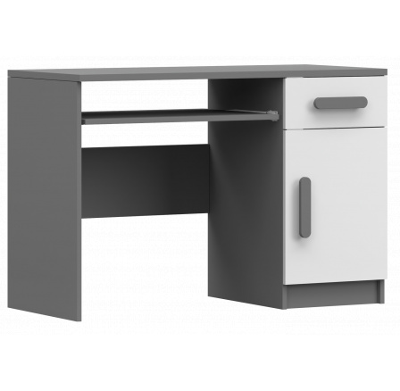 SMYK II - 08 íróasztal, Szürke/Fehér/Szürke