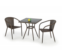 MOBIL kerti asztal, barna-fekete