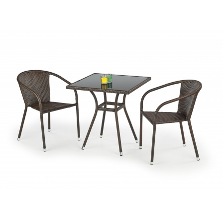 MOBIL kerti asztal, barna-fekete