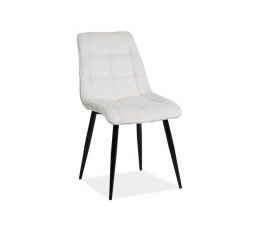 Étkezőszék CHIC Kordbársony, krém Fjord 23/fekete matt